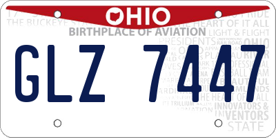 OH license plate GLZ7447