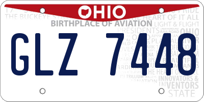 OH license plate GLZ7448