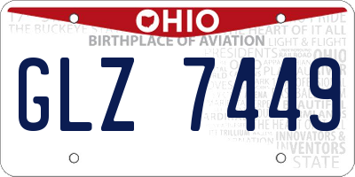 OH license plate GLZ7449