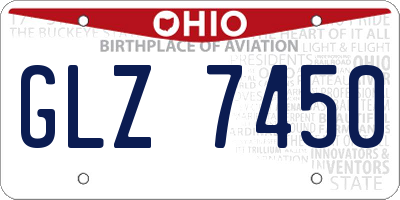 OH license plate GLZ7450
