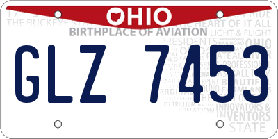 OH license plate GLZ7453
