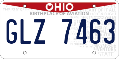 OH license plate GLZ7463