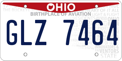 OH license plate GLZ7464