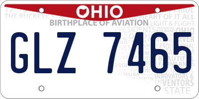 OH license plate GLZ7465