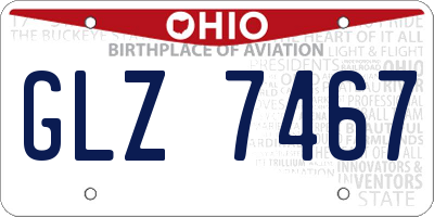 OH license plate GLZ7467
