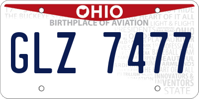 OH license plate GLZ7477