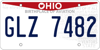 OH license plate GLZ7482