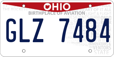 OH license plate GLZ7484