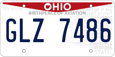 OH license plate GLZ7486