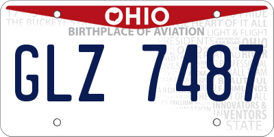 OH license plate GLZ7487