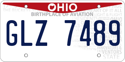 OH license plate GLZ7489