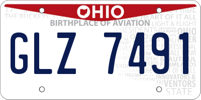 OH license plate GLZ7491