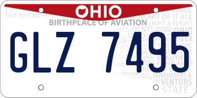 OH license plate GLZ7495