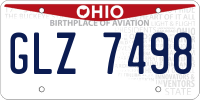 OH license plate GLZ7498