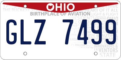 OH license plate GLZ7499