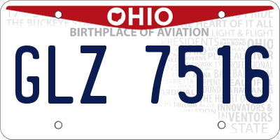 OH license plate GLZ7516