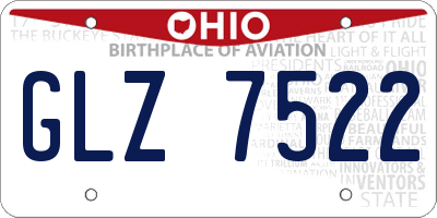 OH license plate GLZ7522