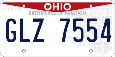 OH license plate GLZ7554
