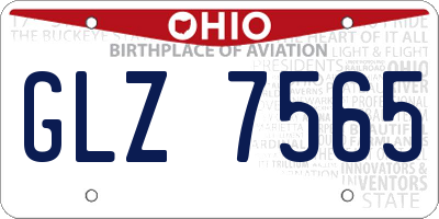 OH license plate GLZ7565