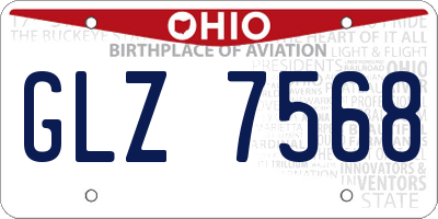 OH license plate GLZ7568