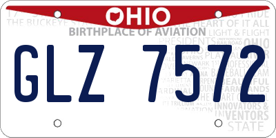 OH license plate GLZ7572