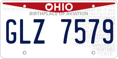 OH license plate GLZ7579