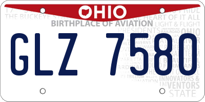 OH license plate GLZ7580