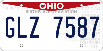 OH license plate GLZ7587