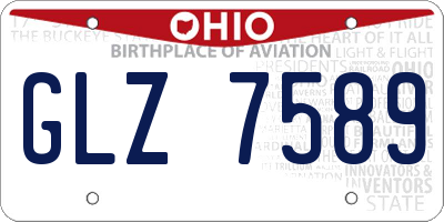 OH license plate GLZ7589