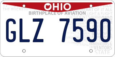 OH license plate GLZ7590