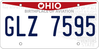 OH license plate GLZ7595