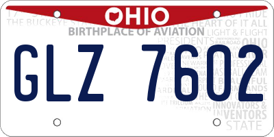 OH license plate GLZ7602