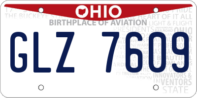 OH license plate GLZ7609