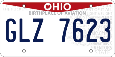 OH license plate GLZ7623