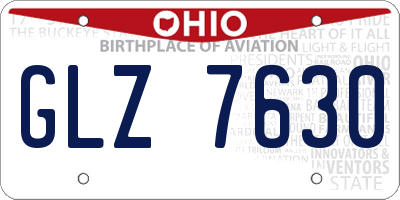 OH license plate GLZ7630