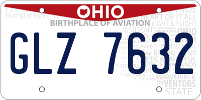 OH license plate GLZ7632
