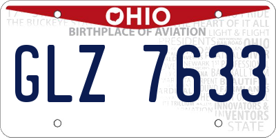 OH license plate GLZ7633