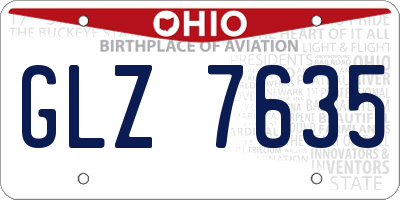 OH license plate GLZ7635