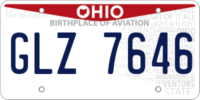 OH license plate GLZ7646