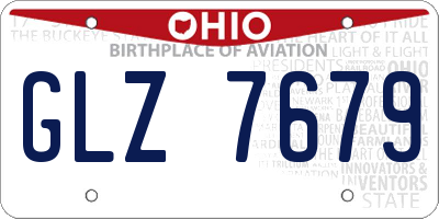 OH license plate GLZ7679