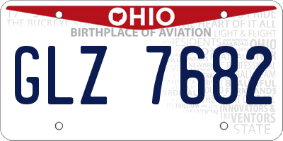 OH license plate GLZ7682