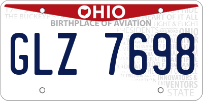 OH license plate GLZ7698