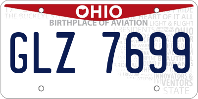 OH license plate GLZ7699