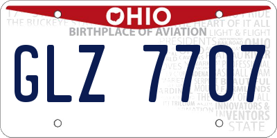 OH license plate GLZ7707