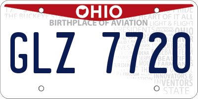 OH license plate GLZ7720