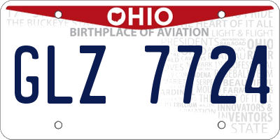 OH license plate GLZ7724