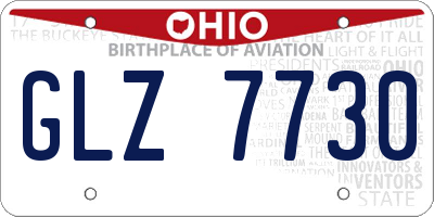 OH license plate GLZ7730