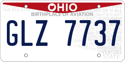 OH license plate GLZ7737