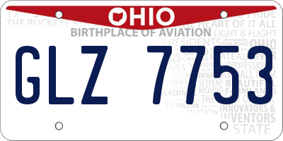 OH license plate GLZ7753