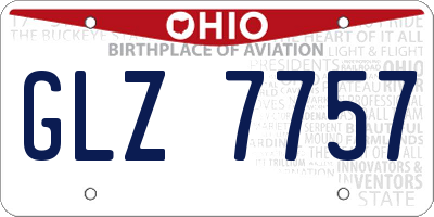 OH license plate GLZ7757